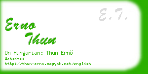 erno thun business card