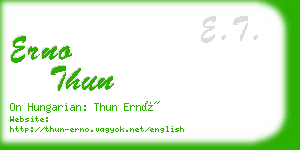 erno thun business card